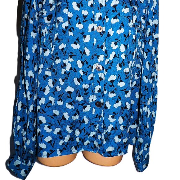 VALENTINO MISS V VINTAGE FLORAL  SILK TOP BLOUSE 6 - Picture 5 of 5